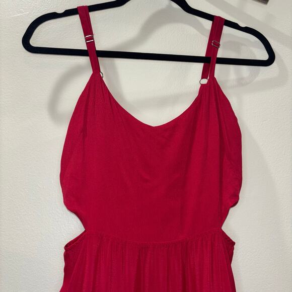 REFORMATION Red Midi Dress – Size Small- Taylor Swift Red Dress with Cutouts - Picture 7 of 13